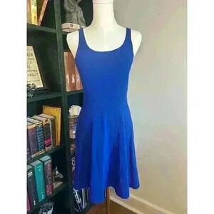 Express Royal Blue Fit and Flare Ballerina Dress Women's Size Small